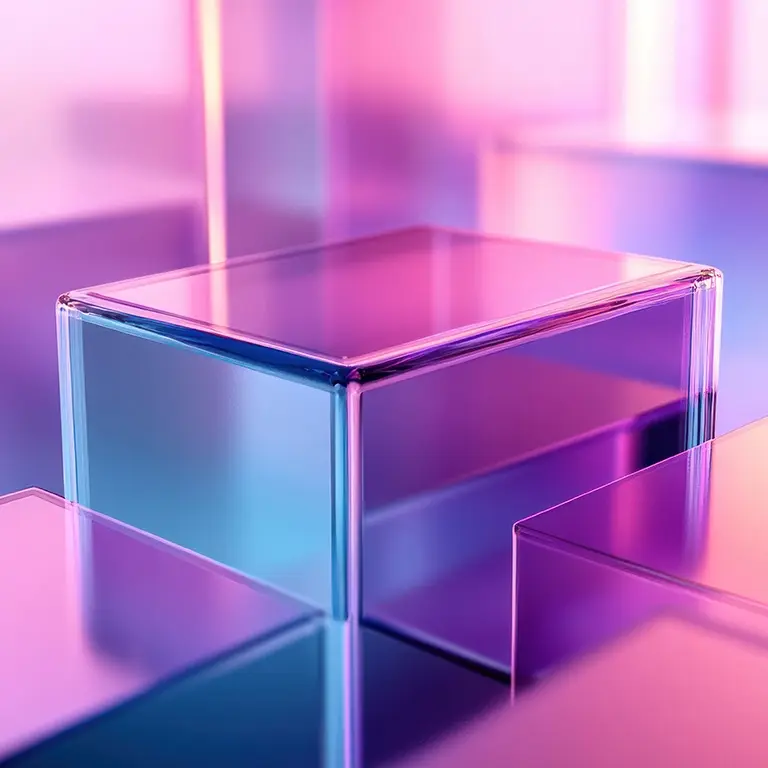 futuristic, pink cubes