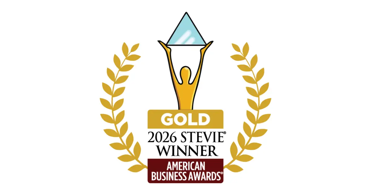 gold 2026 stevie award winner for american business award badge