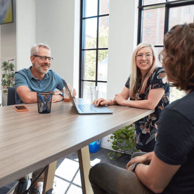 Co-workers at a table