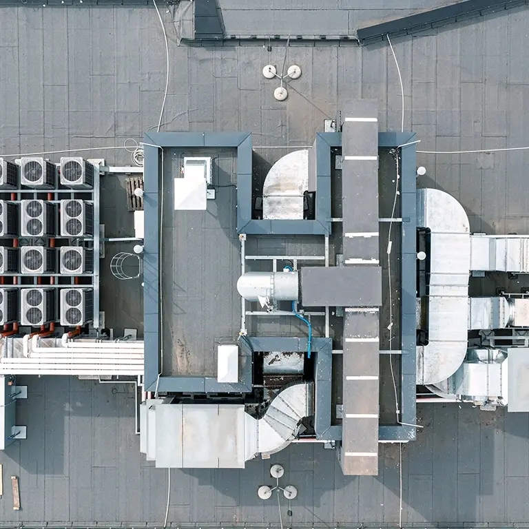 birds eye view of hvac system
