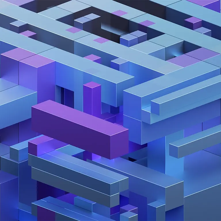 blue and purple abstract prisms