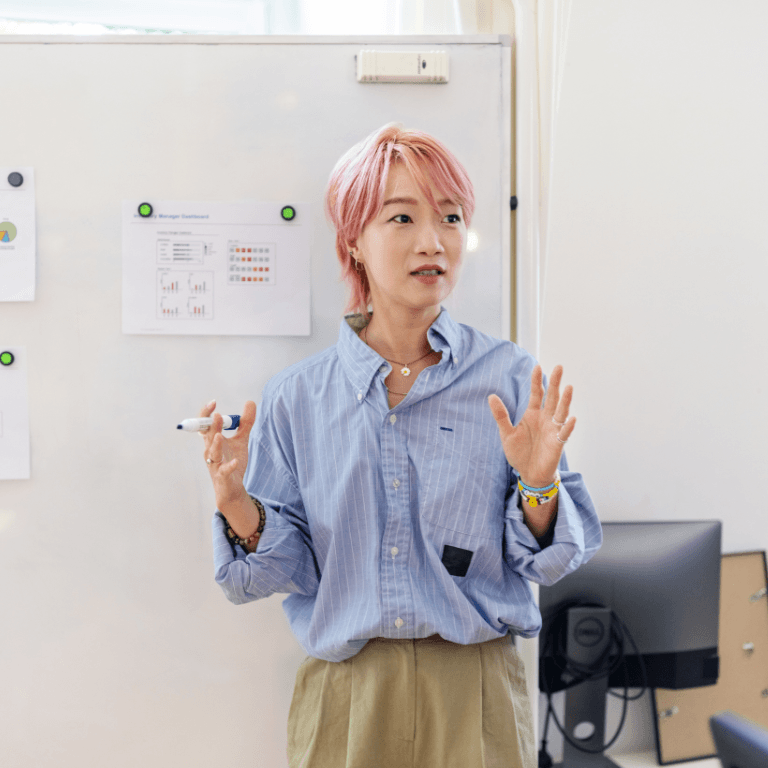 Woman giving a presentation
