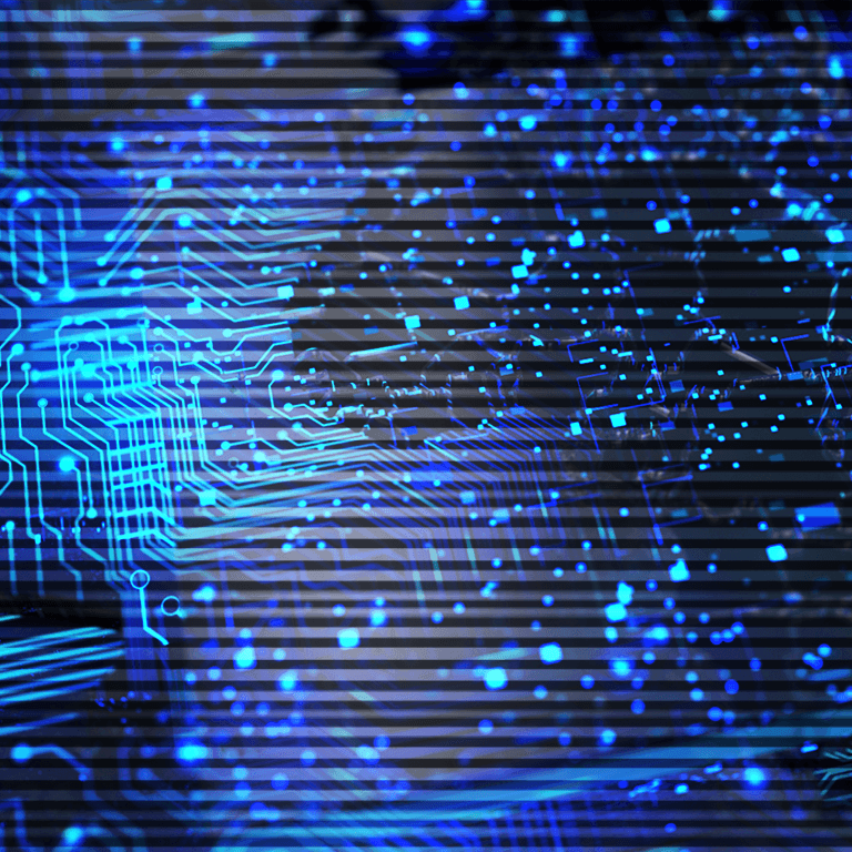 blue geometric pattern