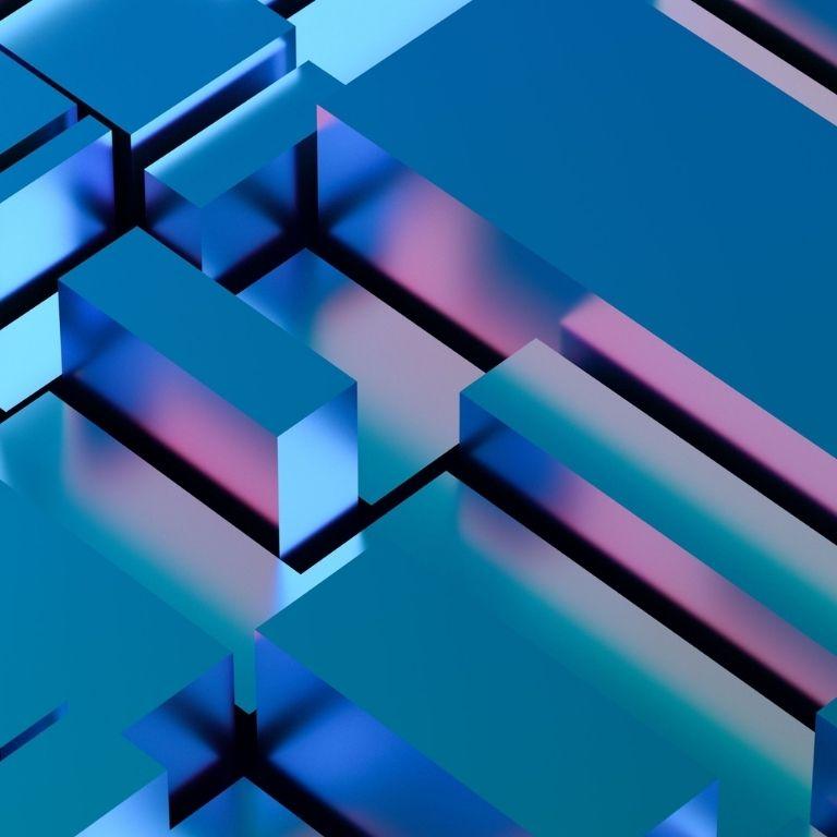 metallic abstract blocks