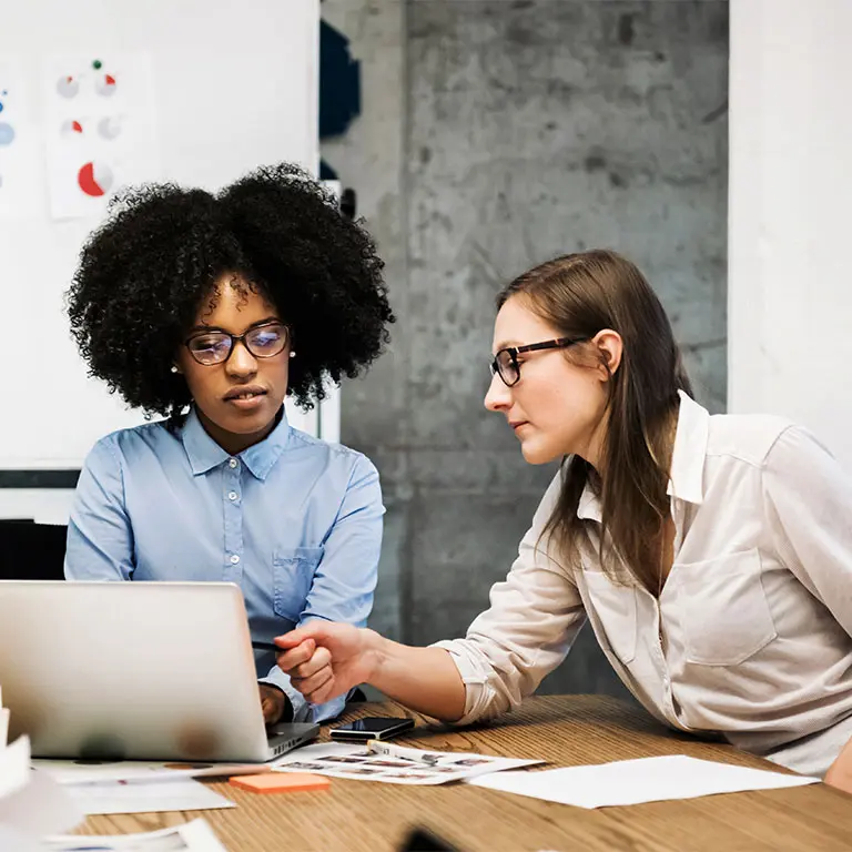 coworkers collaborating together