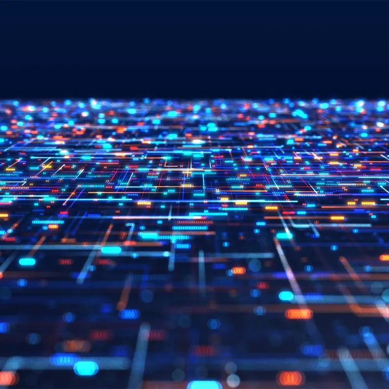 futuristic looking circuit board