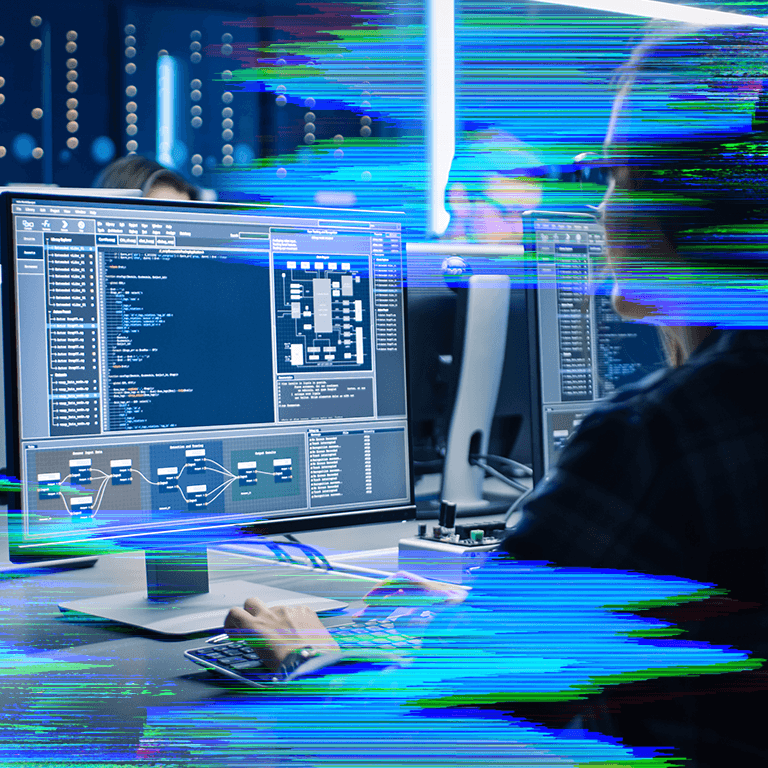 person at a computer