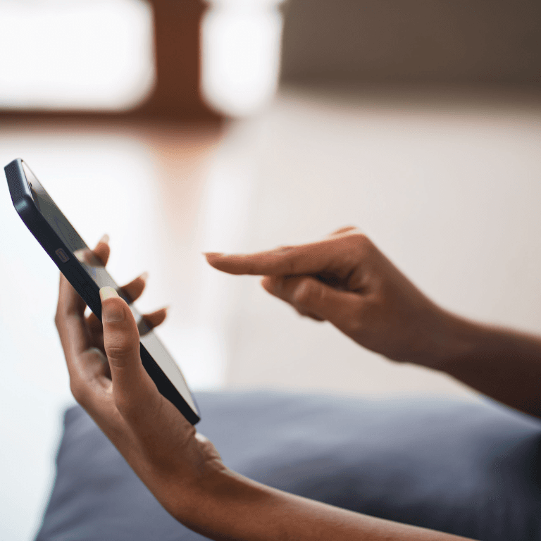 hands using a smart phone