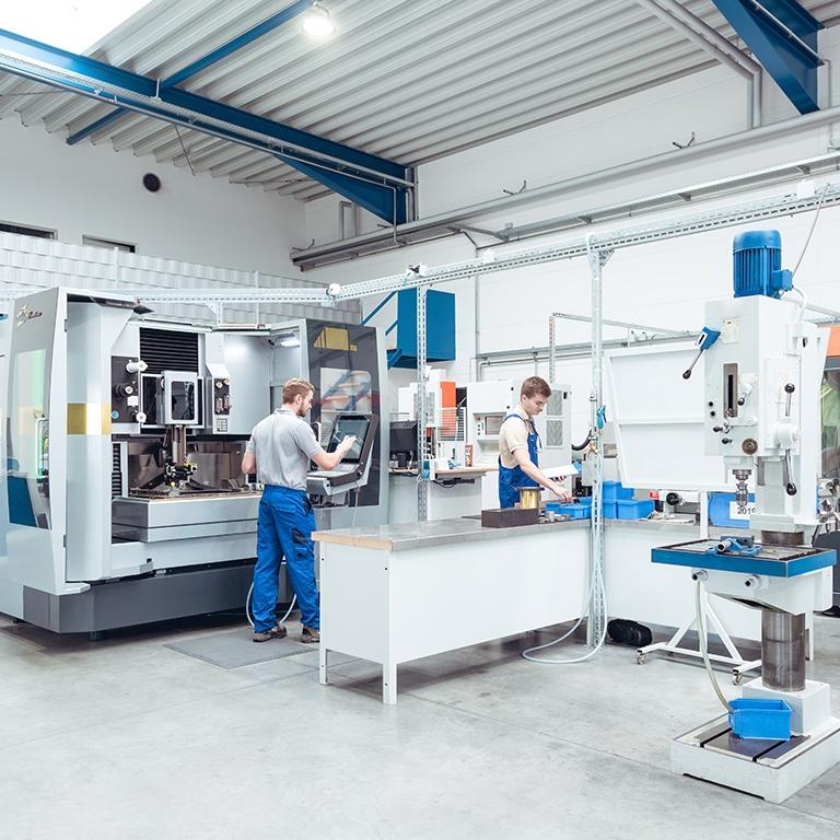 workers in a manufacturing factory