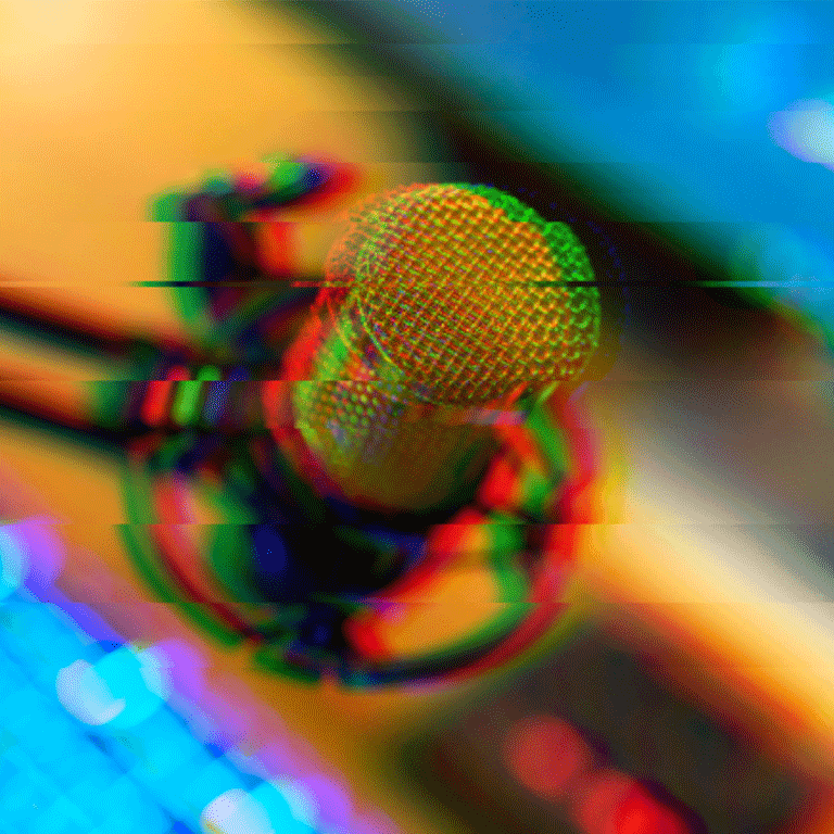 Abstract graphic of microphone