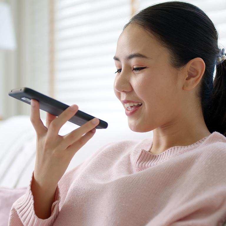 woman speaking on the phone